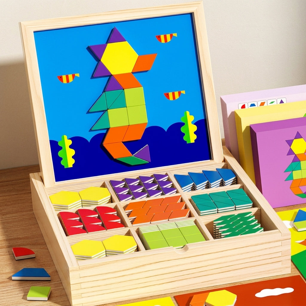 Magnetic Tangram Puzzle Kids Educational Toy