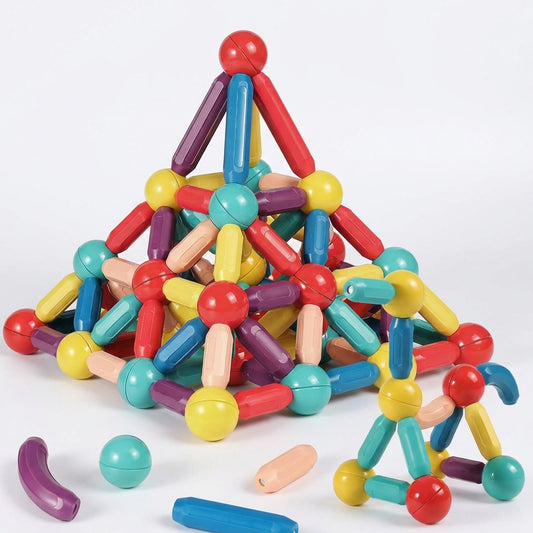 Kids Magnetic Rods Blocks Versatile Construction